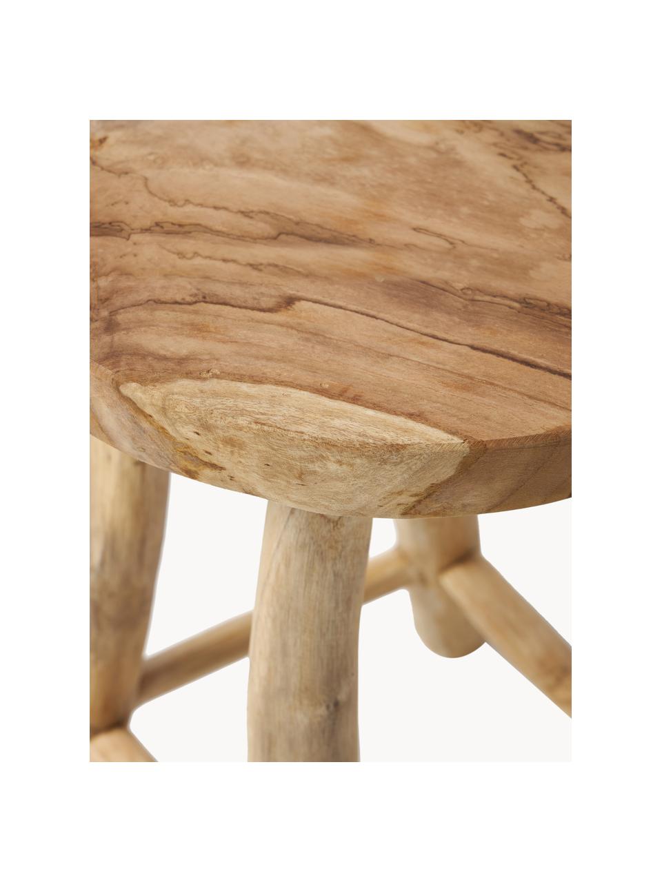 Stolička z teakového dřeva Badia, Teakové dřevo, Teakové dřevo, Ø 30 cm, V 45 cm