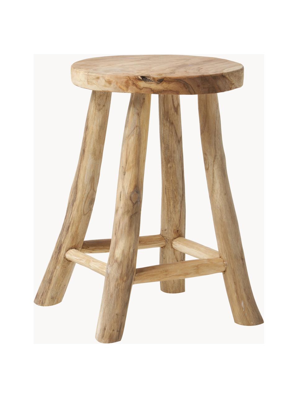 Tabouret en bois de teck Badia, Bois de teck, Bois de teck, Ø 30 x haut. 45 cm