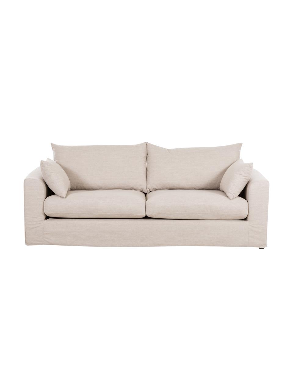 Sofa Zach (3-Sitzer) in Beige, Bezug: Polypropylen Der hochwert, Webstoff Beige, B 224 x T 90 cm