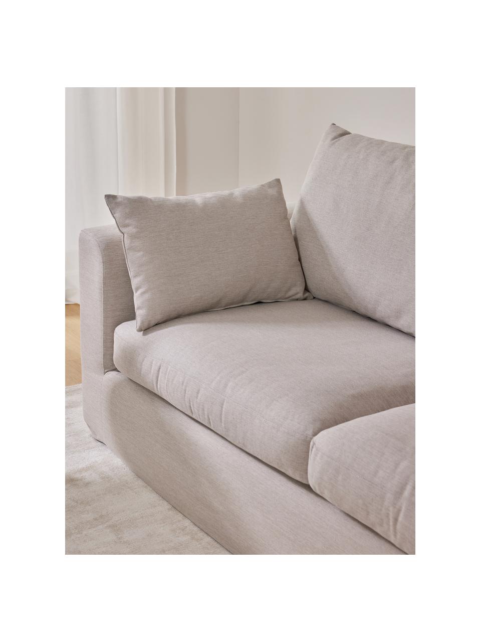Sofá Zach (3 plazas), Tapizado: polipropileno Alta resist, Estructura: aglomerado y madera maciz, Patas: plástico, Tejido beige, An 224 x F 90 cm
