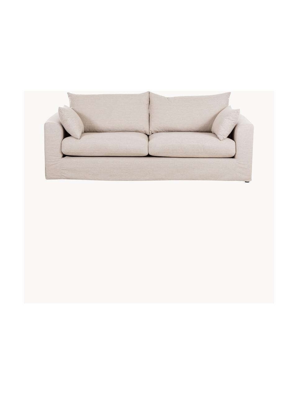 Sofa Zach (3-Sitzer), Bezug: Polypropylen Der hochwert, Füße: Kunststoff, Webstoff Beige, B 224 x T 90 cm