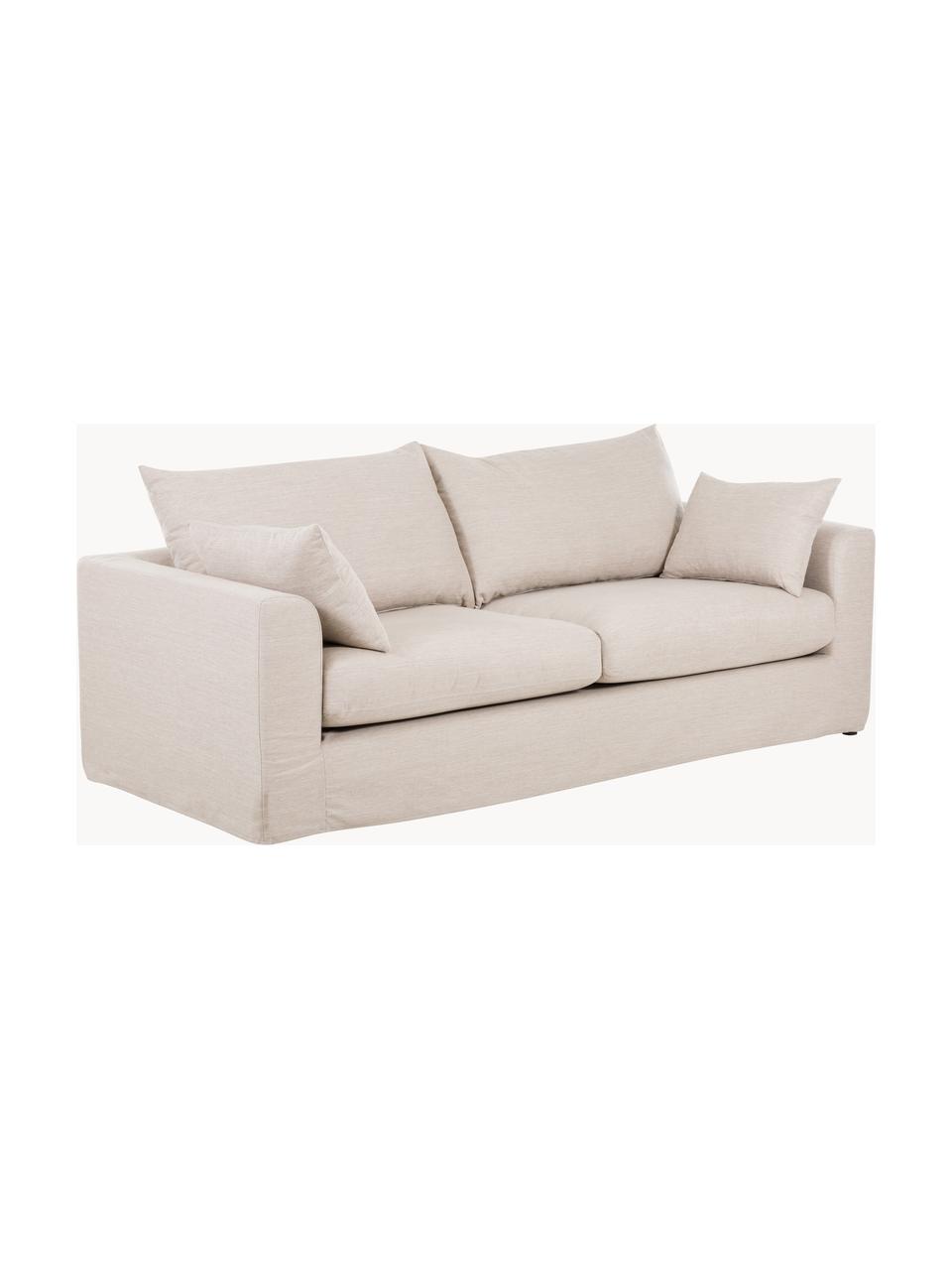 Sofa Zach (3-Sitzer), Bezug: Polypropylen Der hochwert, Füße: Kunststoff, Webstoff Beige, B 224 x T 90 cm