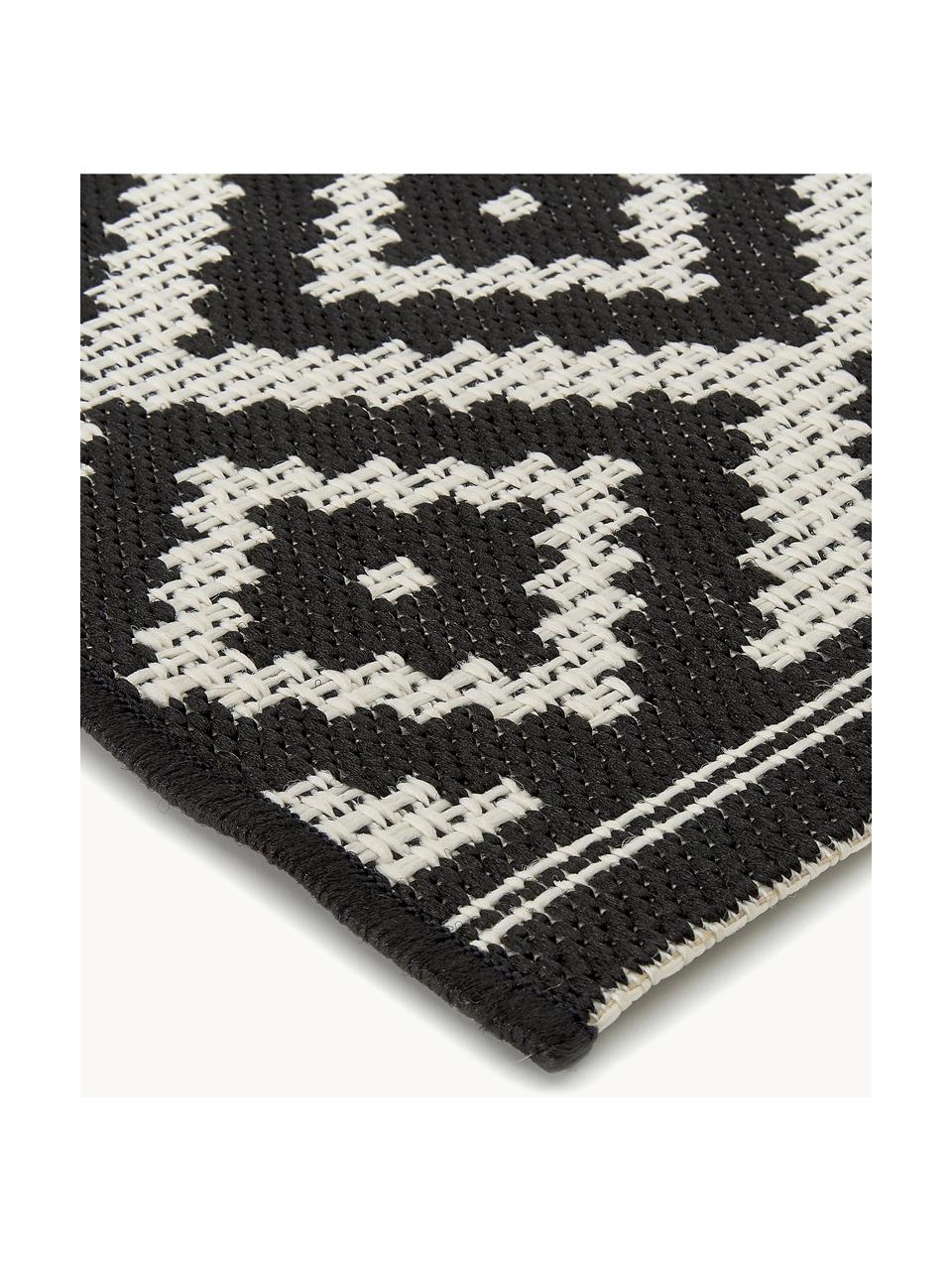 Tapis intérieur-extérieur Miami, 70 % polypropylène, 30 % polyester

Le matériau est certifié STANDARD 100 OEKO-TEX®, 13.HTR.20785, HOHENSTEIN HTTI, Noir, blanc, larg. 80 x long. 250 cm