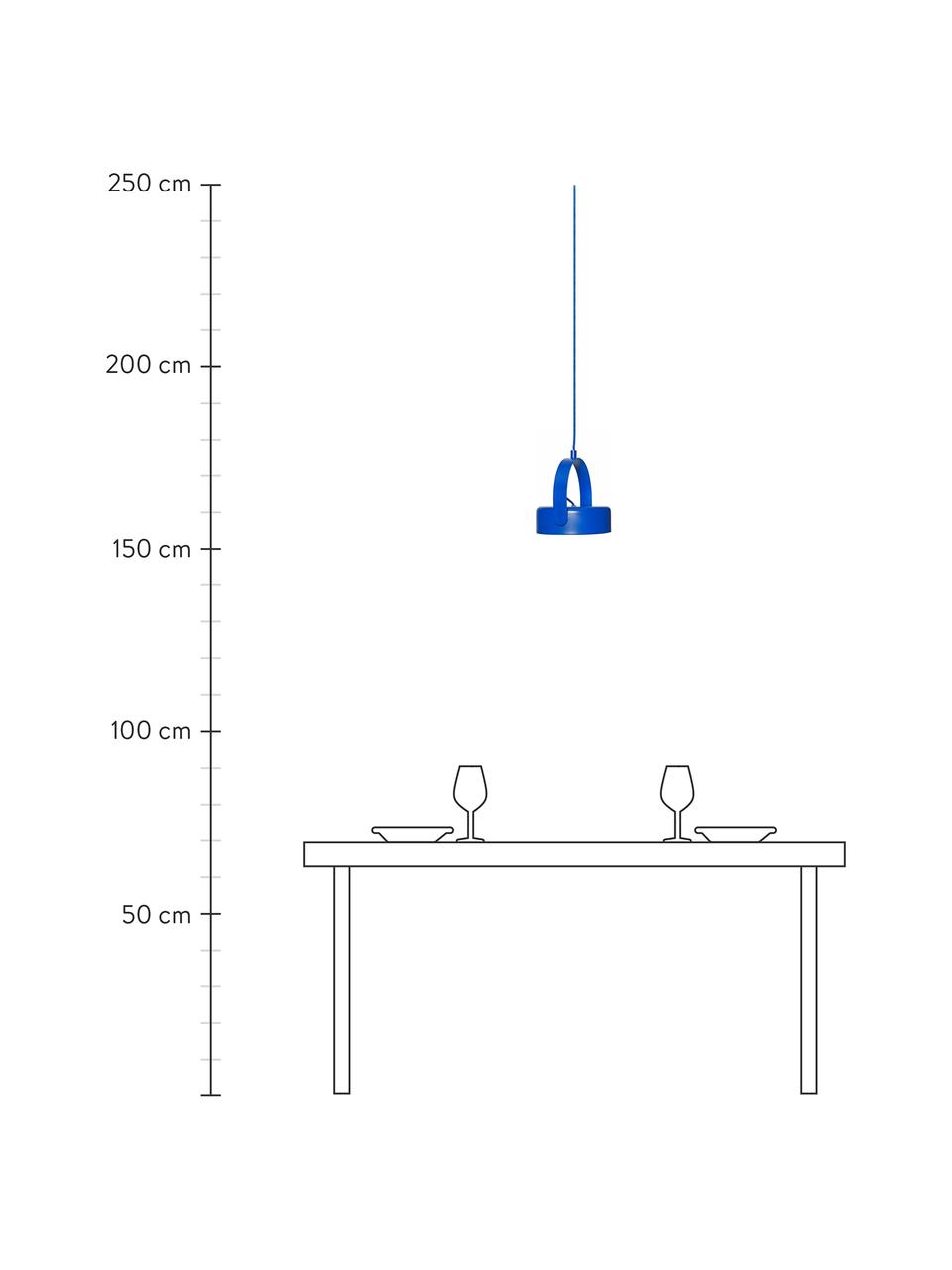 Petite suspension LED à intensité variable Stage, Bleu, larg. 22 x haut. 27 cm