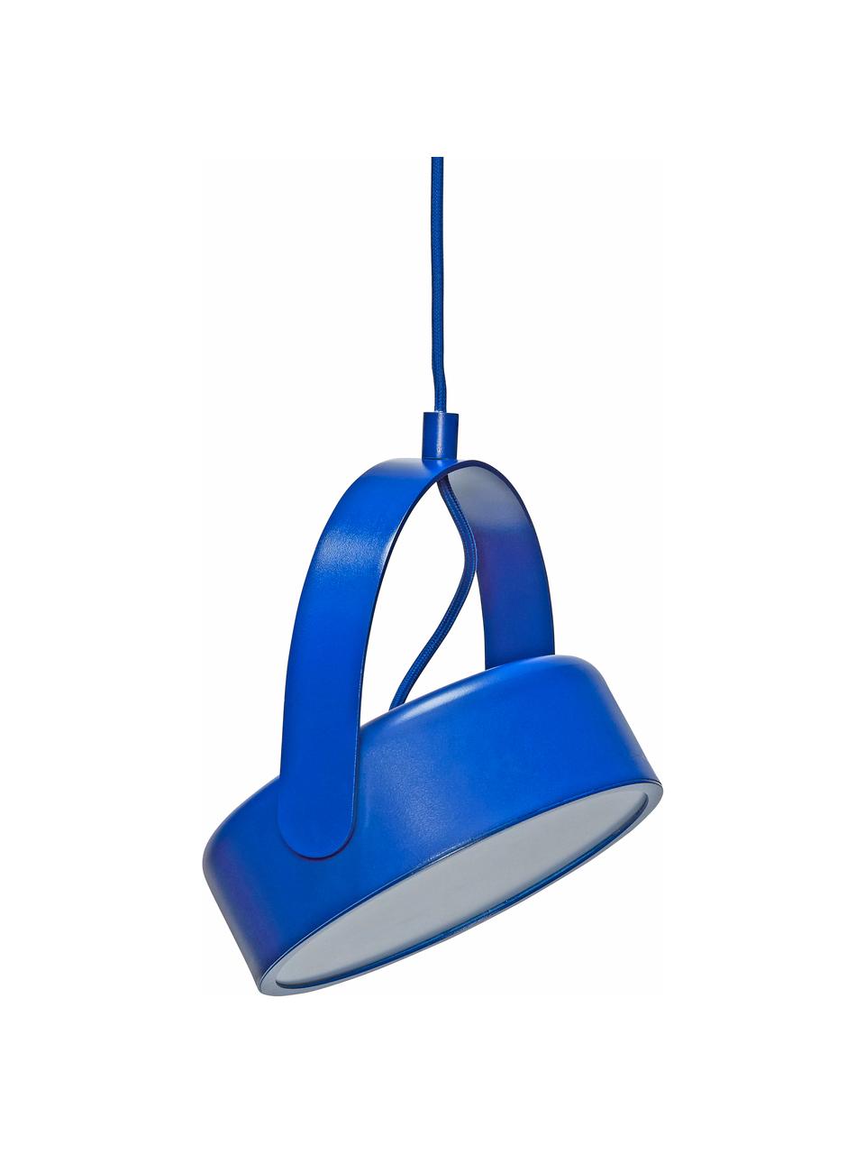 Lampada a sospensione piccola a LED dimmerabile Stage, Lampada: metallo rivestito, Blu, Larg. 22 x Alt. 27 cm