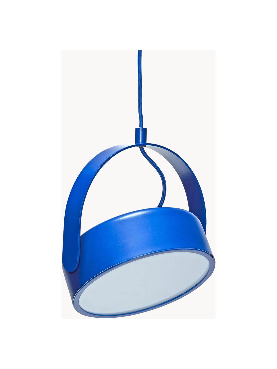 Kleine LED-Pendelleuchte Stage, Blau, B 22 x H 27 cm