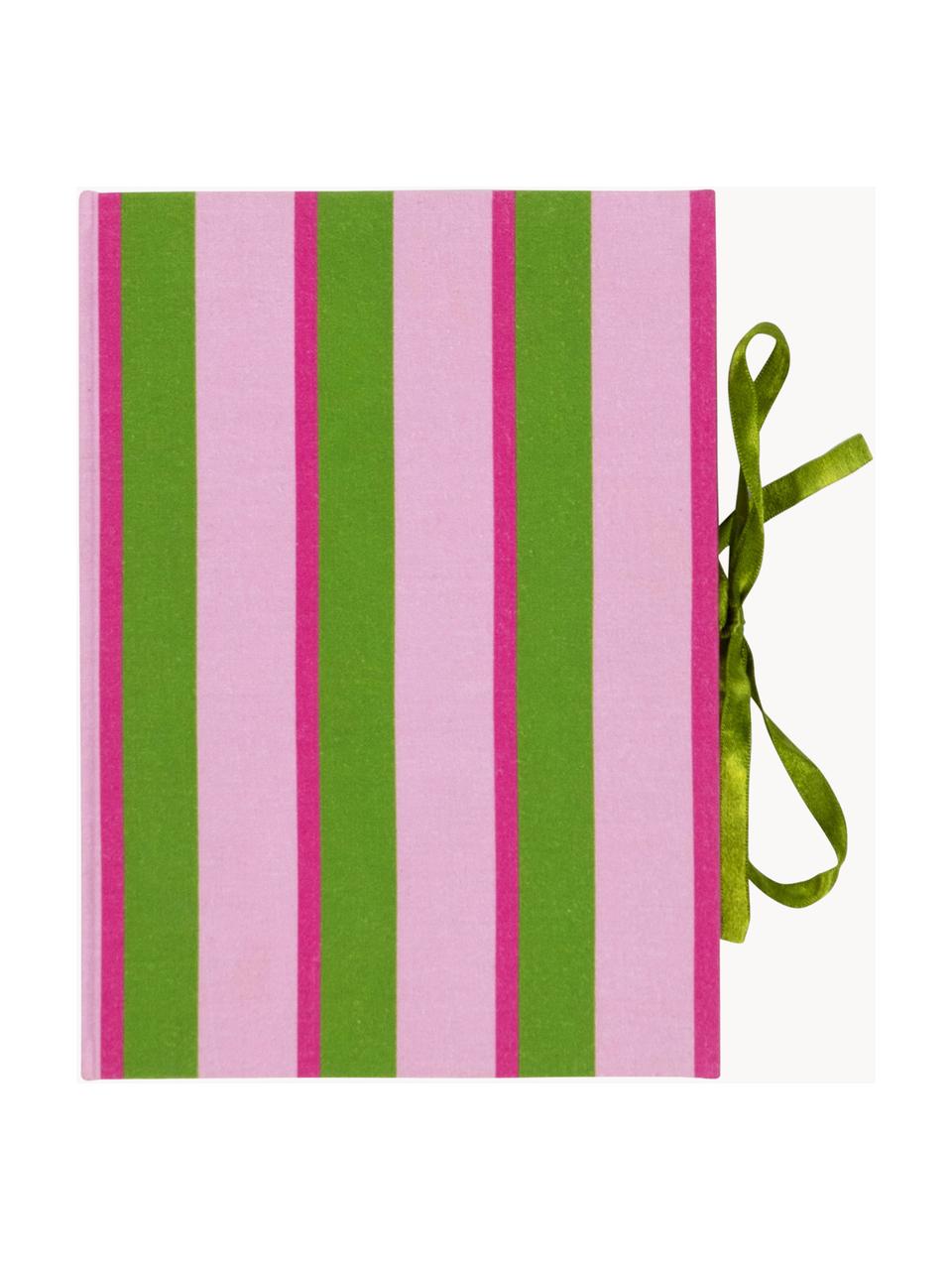 Deník Secret Tales, Bavlna, papír 80 g/m², barevný papír, karton, Růžová, zelená, Š 16 cm, V 22 cm