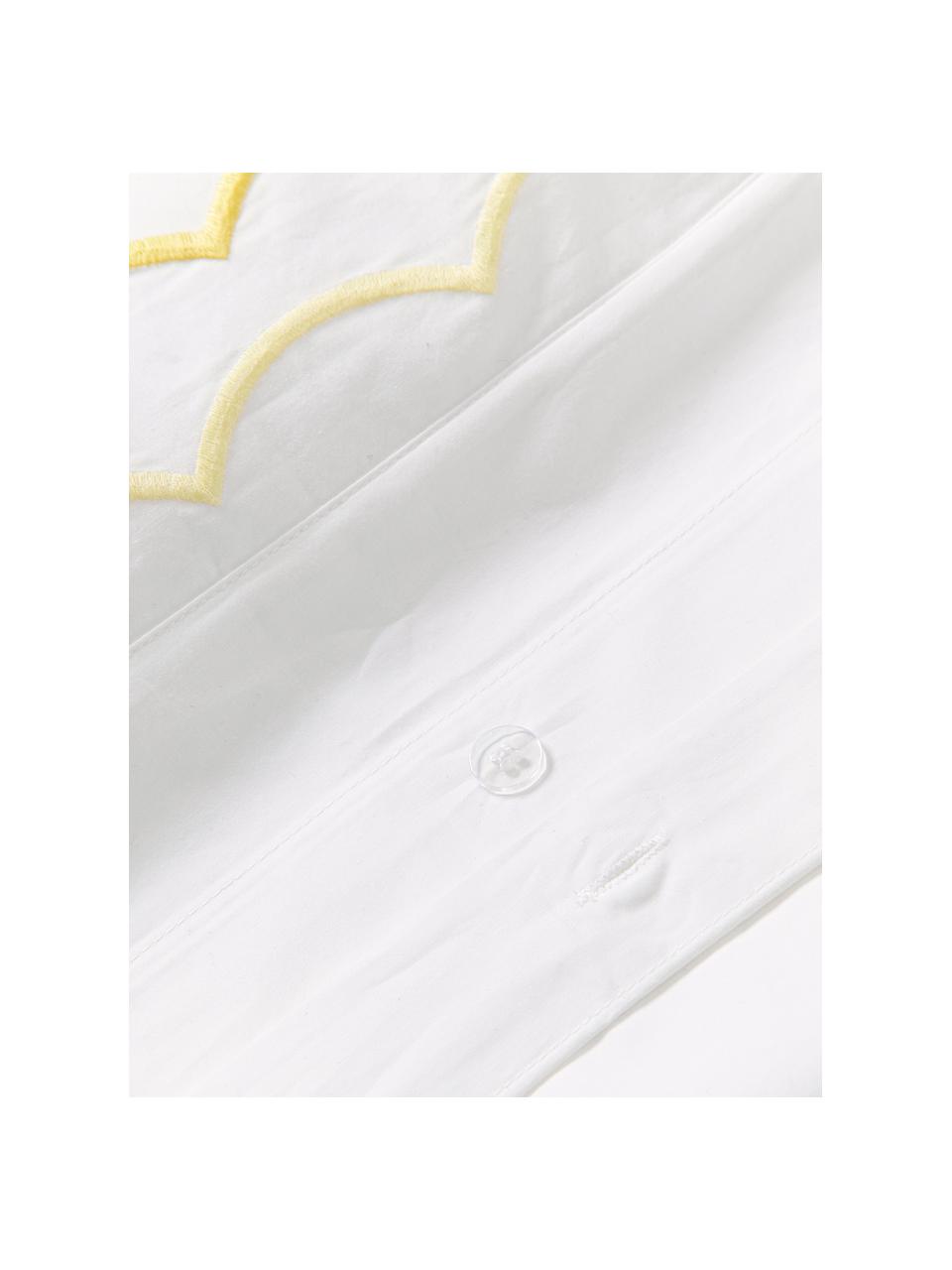 Copripiumino in cotone con volant e orlo ricamato Atina, 100% cotone

Densità dei fili 200 TC, qualità Comfort

La biancheria da letto in cotone è piacevolmente morbida sulla pelle, assorbe bene l'umidità ed è adatta per chi soffre di allergie

Il materiale utilizzato in questo prodotto è stato testato per sostanze nocive e certificato secondo STANDARD 100 by OEKO-TEX® (10817CIT, CITEVE)., Bianco, giallo chiaro, Larg. 220 x Lung. 240 cm