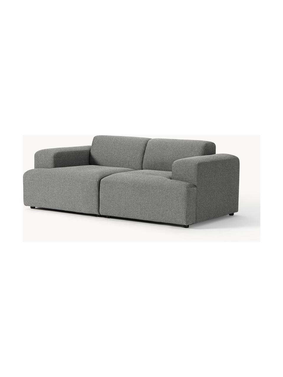 Sofa Melva (2-Sitzer), Bezug: 100 % Polyester Der strap, Gestell: Massives Kiefern- und Fic, Webstoff Dunkelgrau, B 198 x T 101 cm