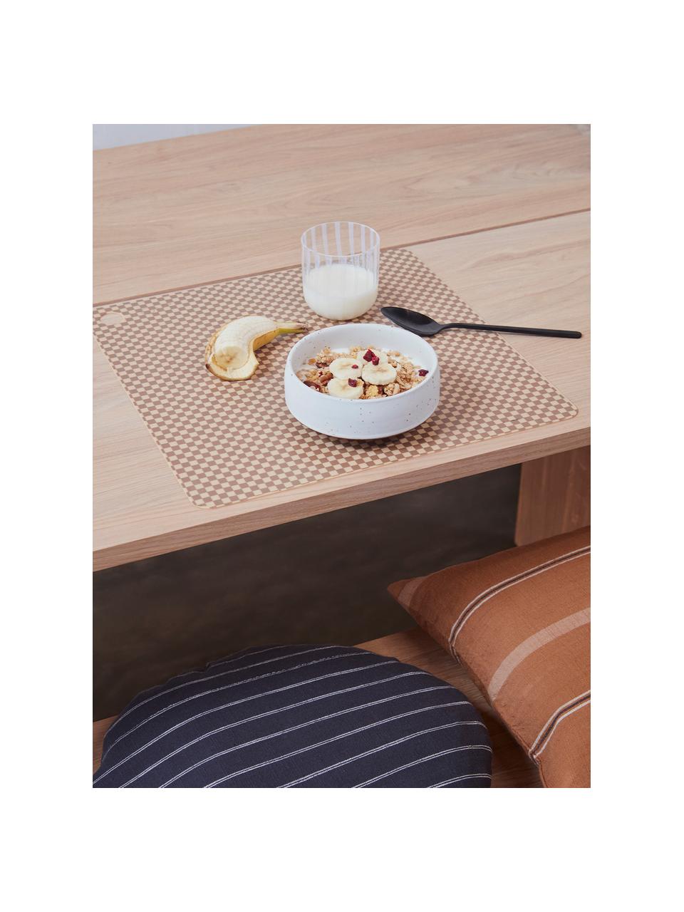 Set de table Checker, 2 pièces, Silicone, Caramel, beige, larg. 38 x long. 38 cm