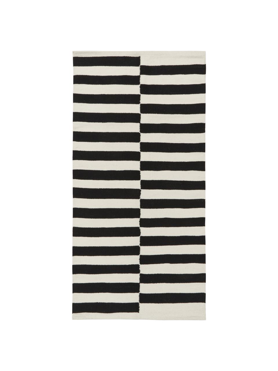 Ręcznie tkany dywan kilim Donna, Czarny, S 160 x D 230 cm (Rozmiar M)