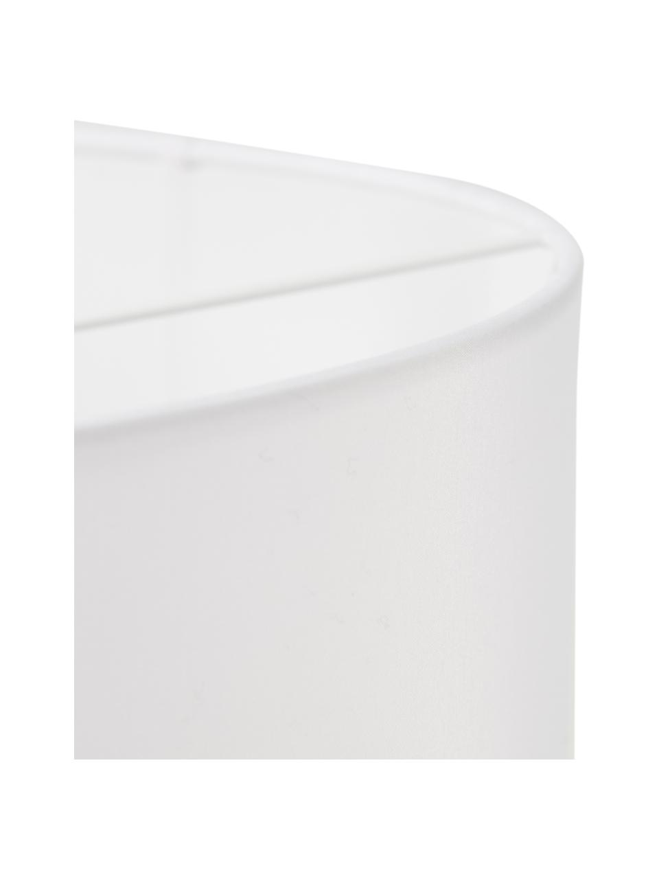 Grote booglamp Niels, Lampvoet: geborsteld metaal, Lampenkap: textiel, Wit, zwart, H 218 cm