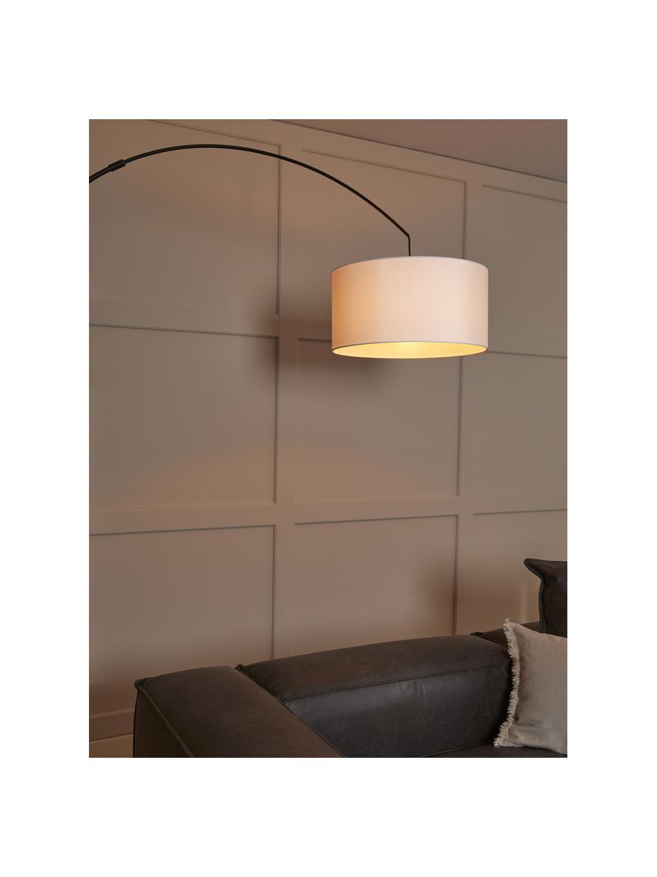 Lampa podłogowa łukowa Niels, Biały, czarny, S 157 x W 218 cm