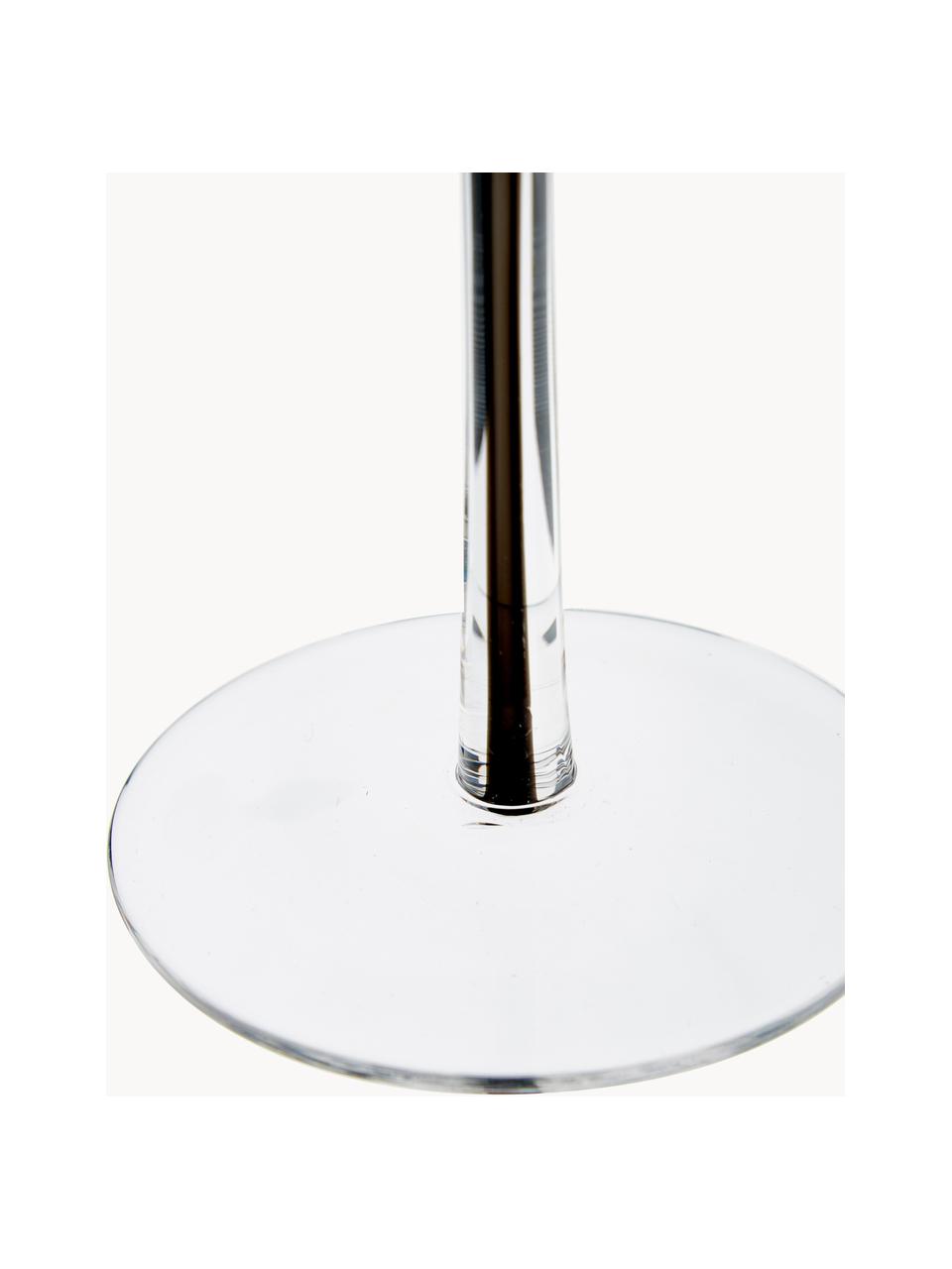 Copas flauta de champán de vidrio soplado artesanalmente Smoke, 4 uds., Vidrio soplado artesanalmente, Gris, transparente, Ø 7 x Al 23 cm, 200 ml