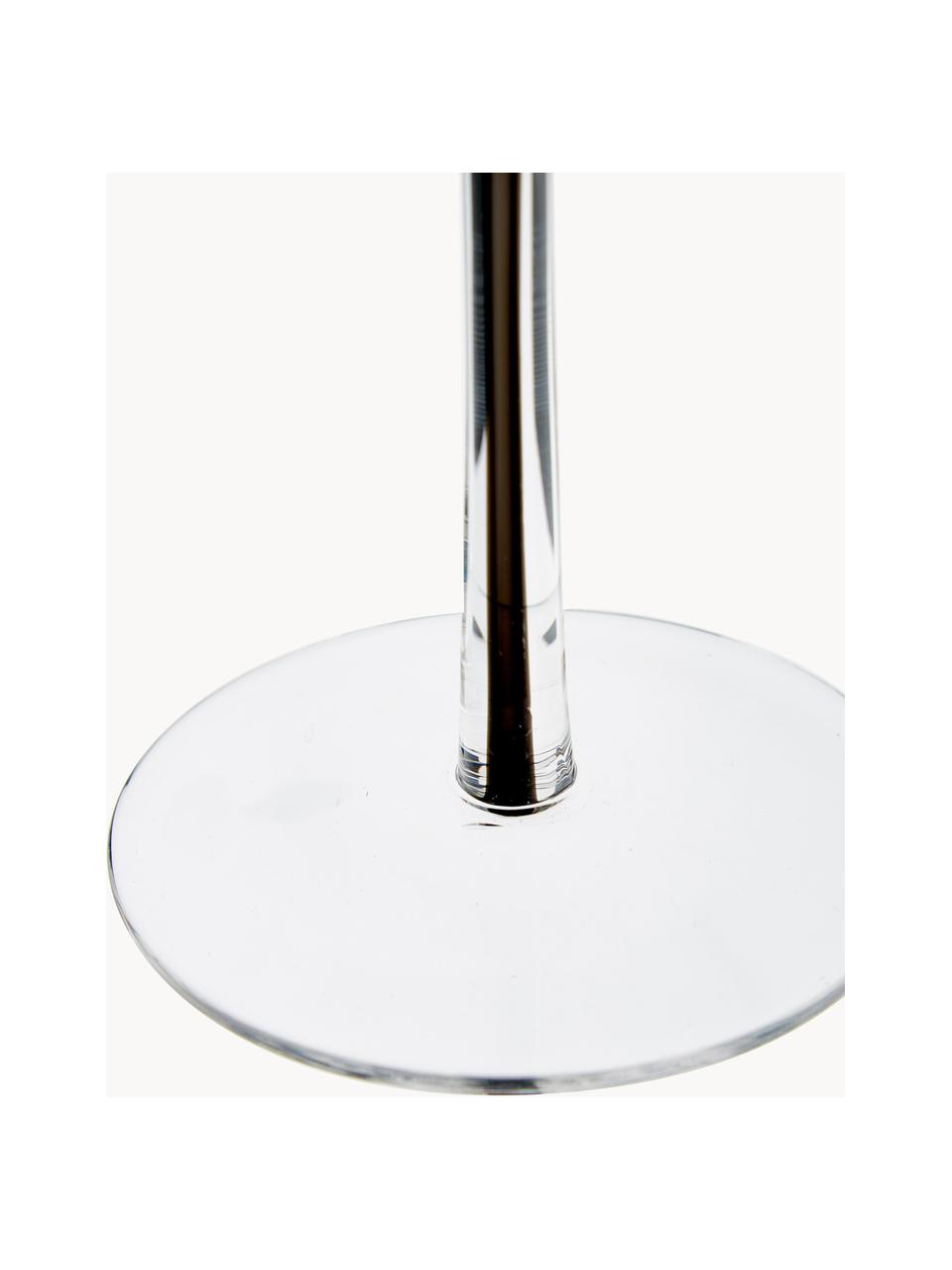 Flute champagne in vetro soffiato con sfumatura Smoke 4 pz, Vetro soffiato, Trasparente, grigio, Ø 7 x Alt. 23 cm, 200 ml