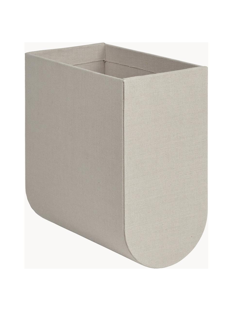 Caja artesanal Curved, Funda: 100% algodón, Estructura: cartón, Greige, An 12 x Al 22 cm