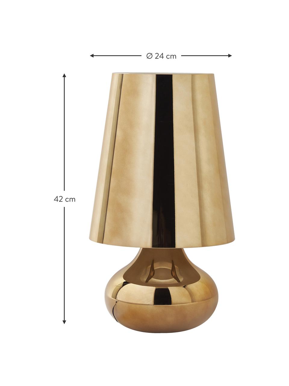 Lampa stołowa LED Cindy, Odcienie złotego, Ø 24 x W 42 cm