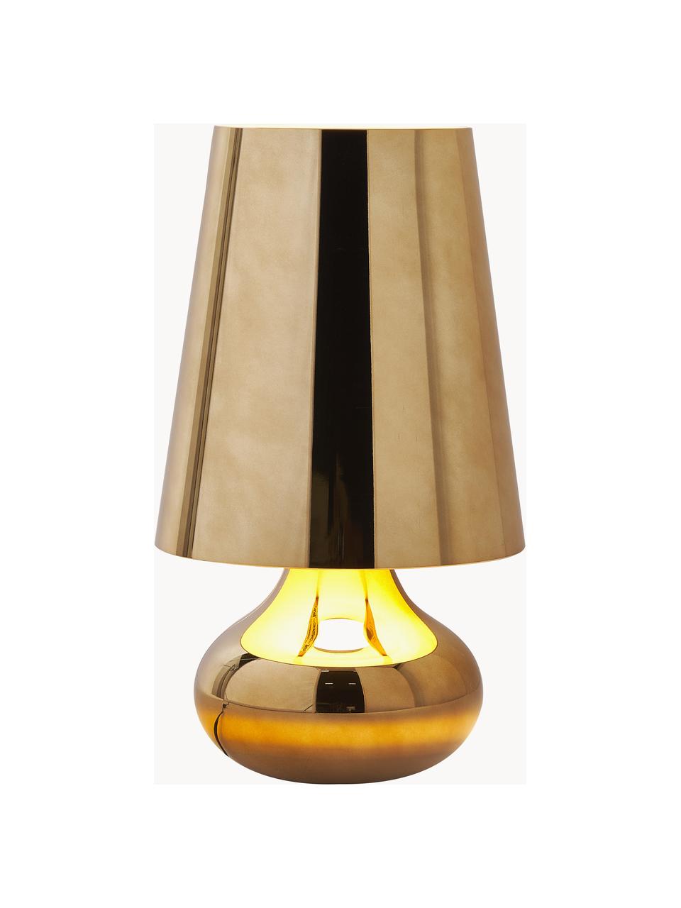 Design LED-Tischlampe Cindy, Goldfarben, Ø 24 x H 42 cm