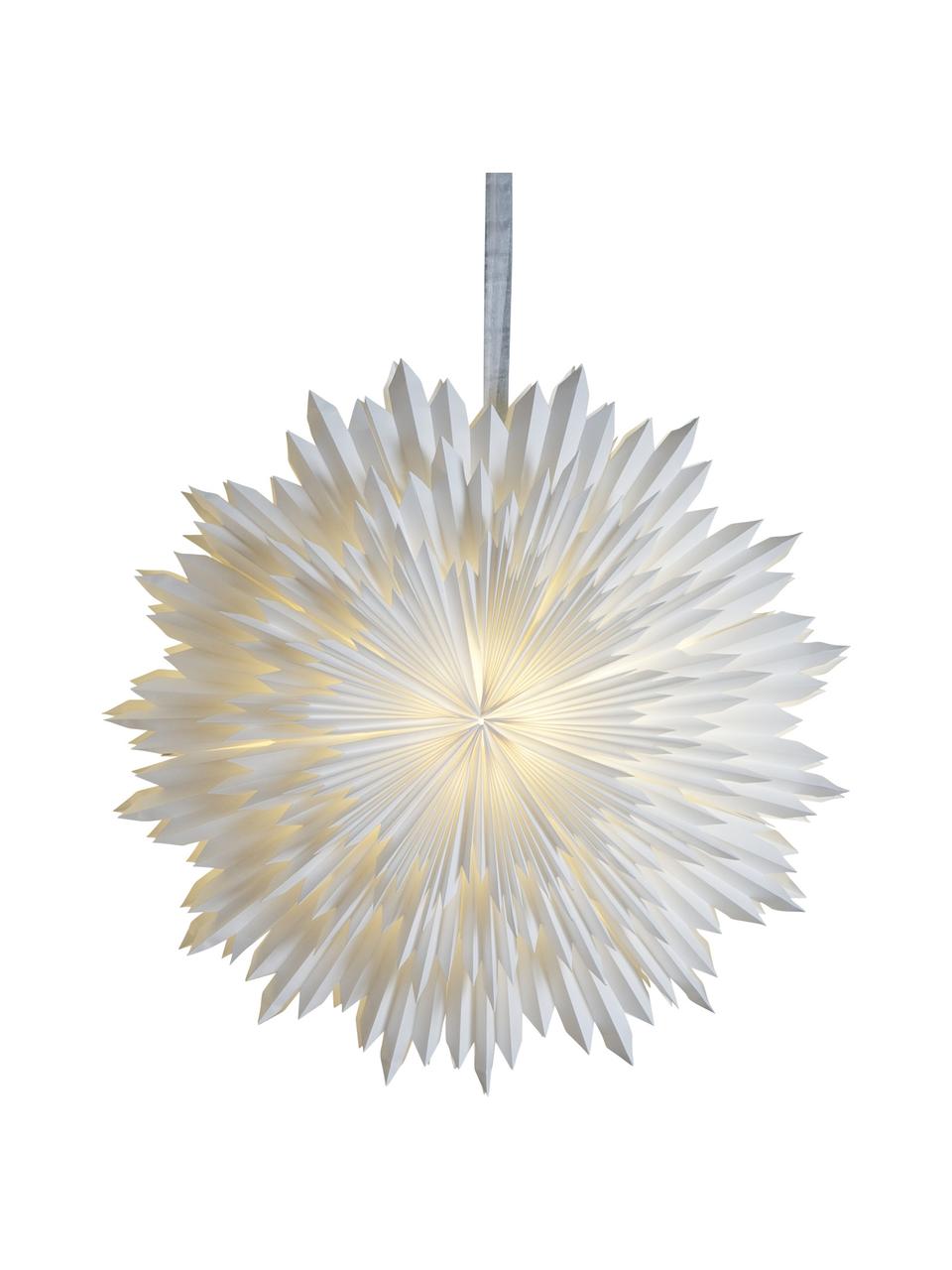 Estrella decorativa de papel Ice, Papel, Blanco, Ø 70 cm