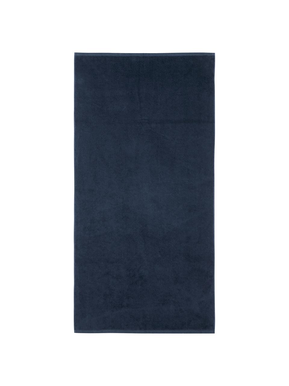 Set de toallas Comfort, 3 uds., Azul oscuro, Set de diferentes tamaños