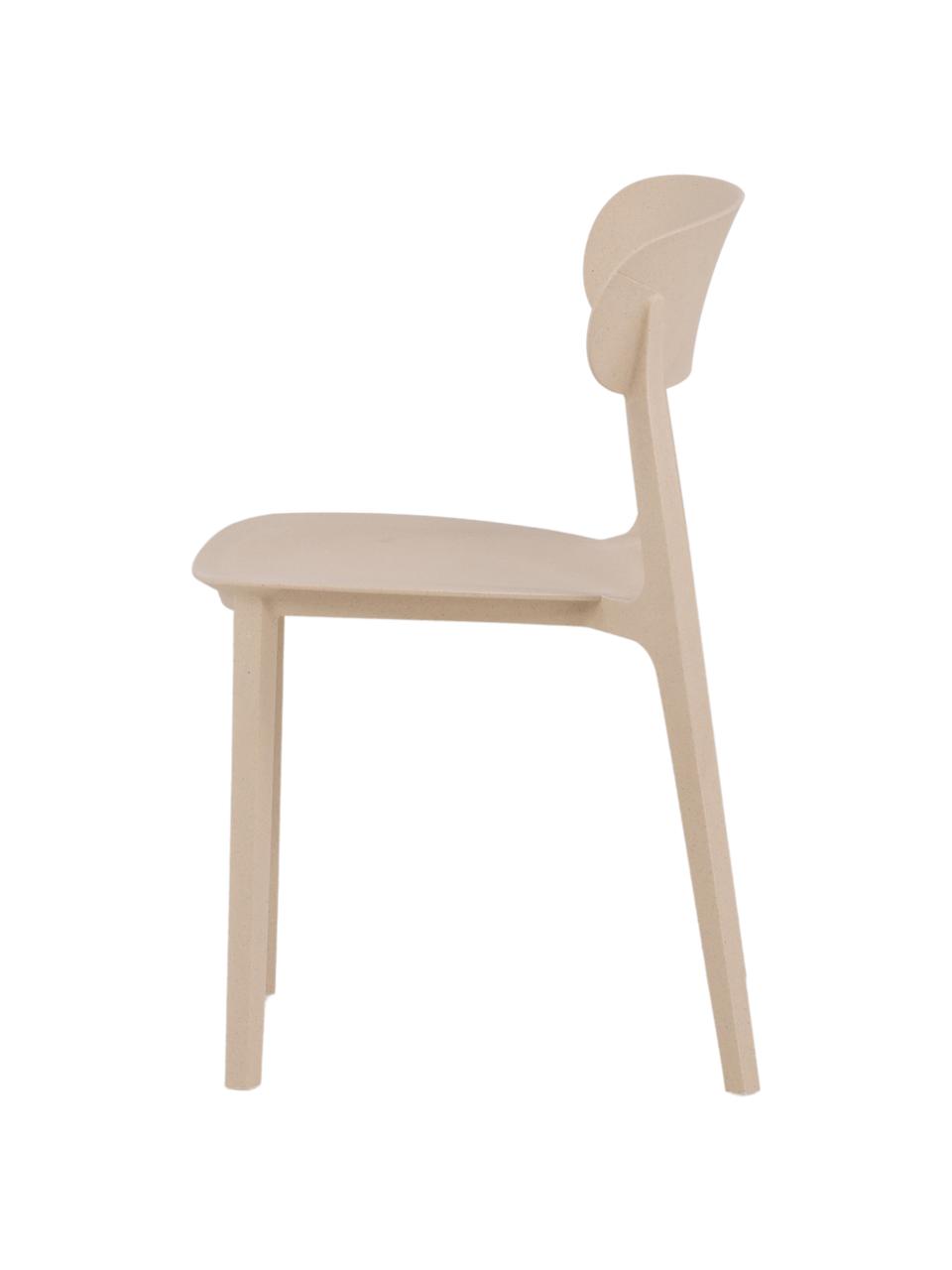 Chaise en plastique Åstol, Plastique, Beige, larg. 50 x haut. 79 cm