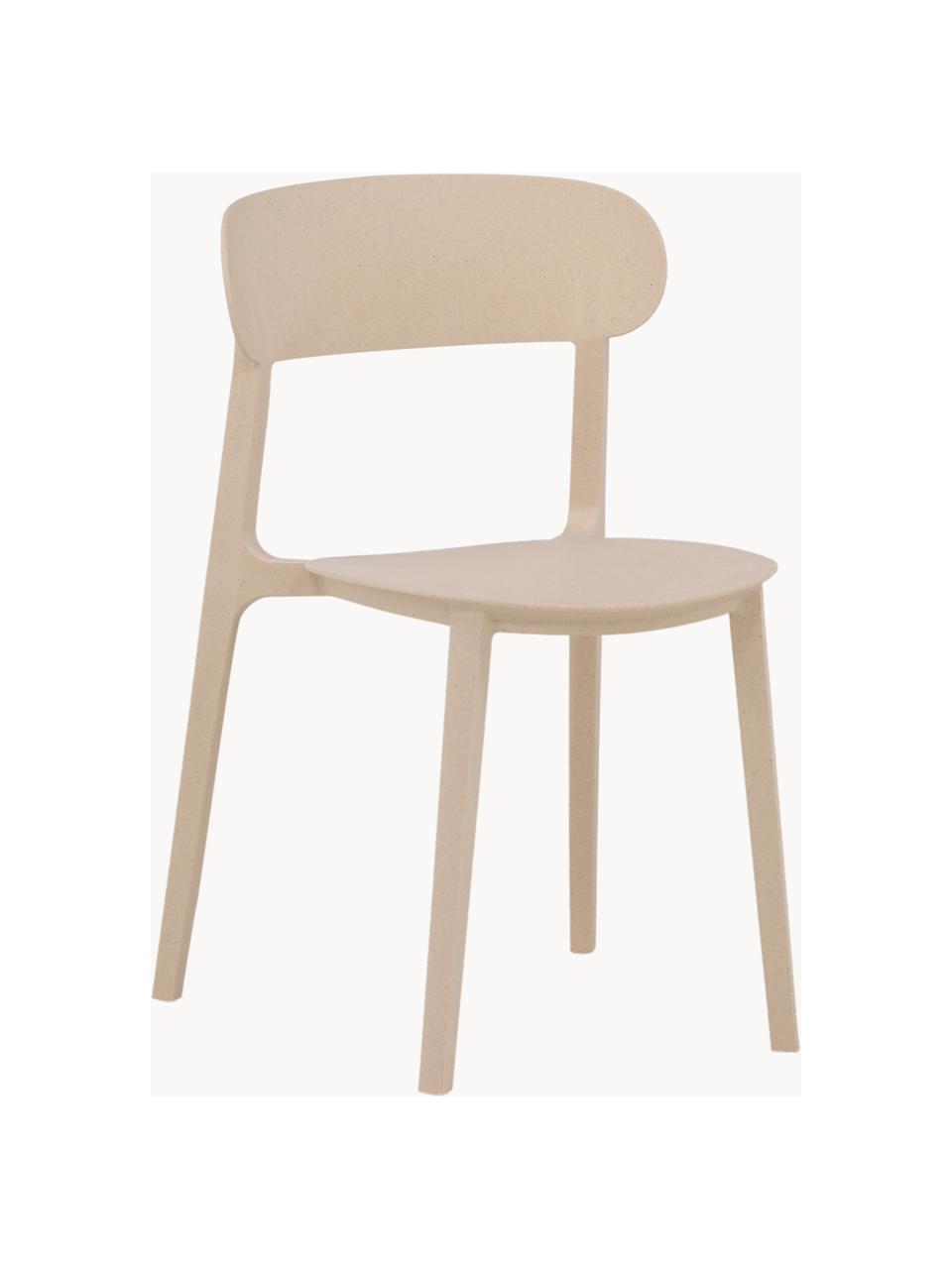 Silla de plástico Åstol, Plástico, Beige, An 50 x Al 79 cm