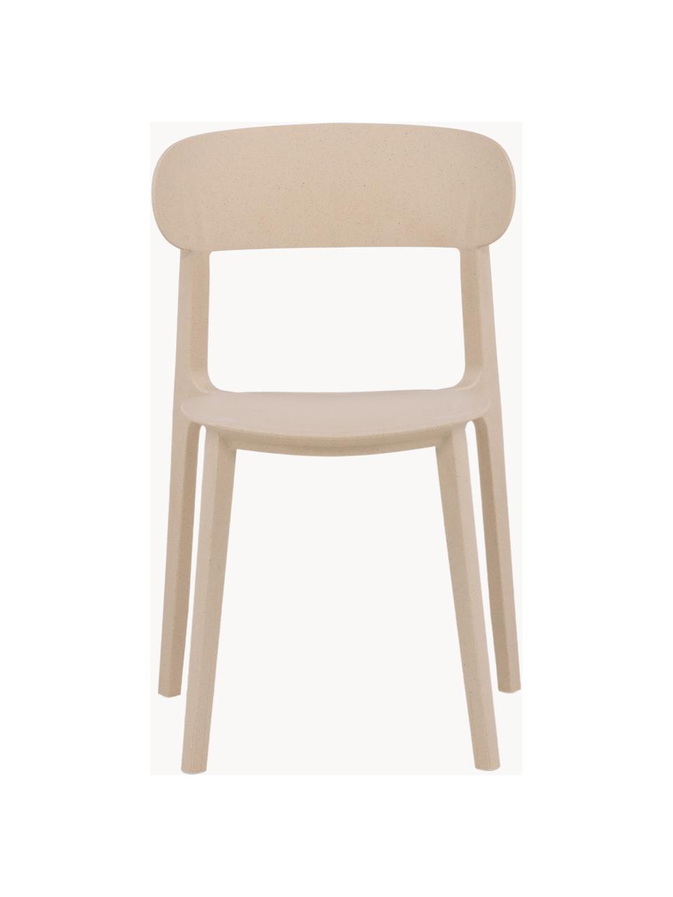 Silla de plástico Åstol, Plástico, Beige, An 50 x Al 79 cm