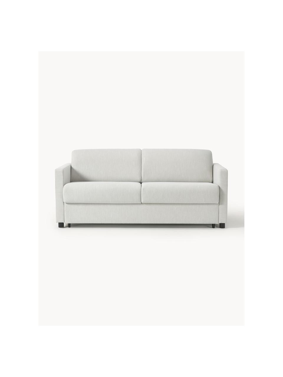 Sofa rozkładana Morgan (2-osobowa), Tapicerka: 100% poliester Dzięki tka, Nogi: lite drewno sosnowe, laki, Greige tkanina, S 187 x G 92 cm