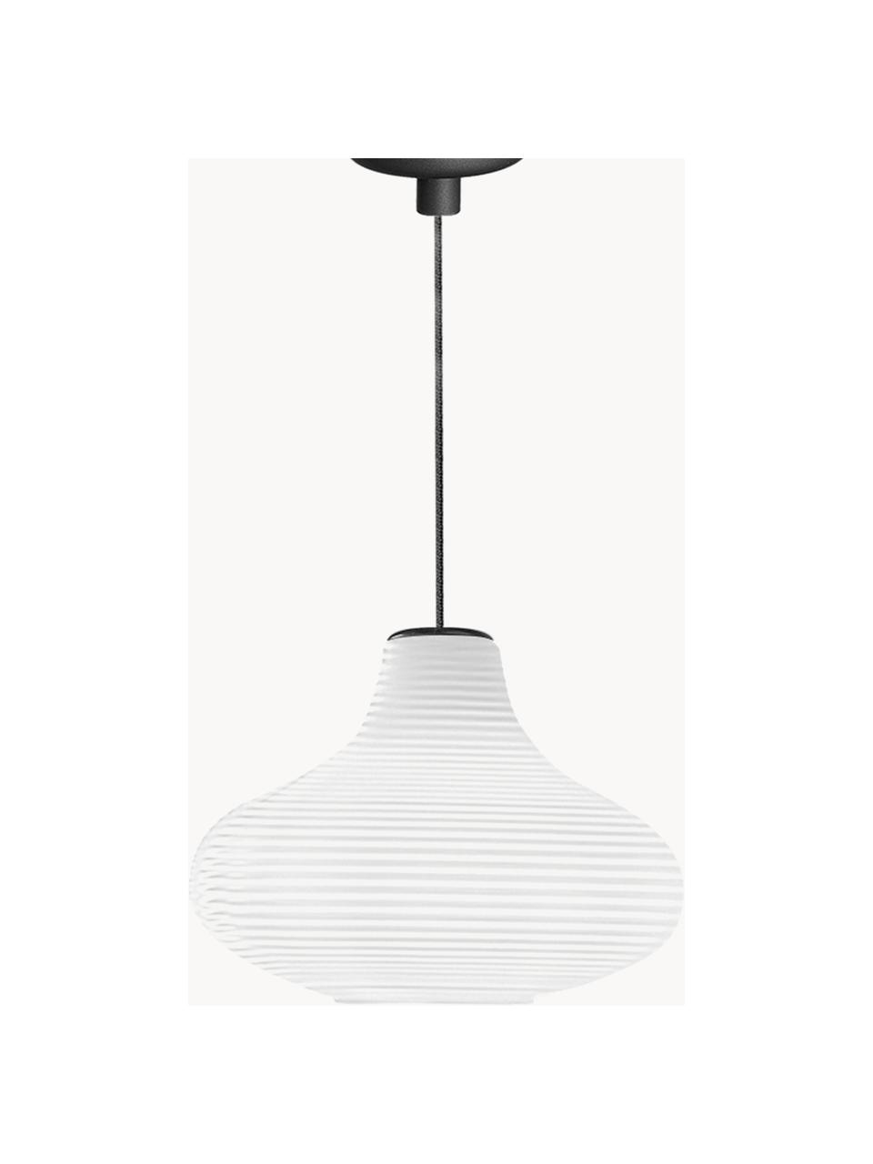 Lampada a sospensione in vetro soffiato Emma, Paralume: vetro, Bianco, Ø 26 x Alt. 19 cm