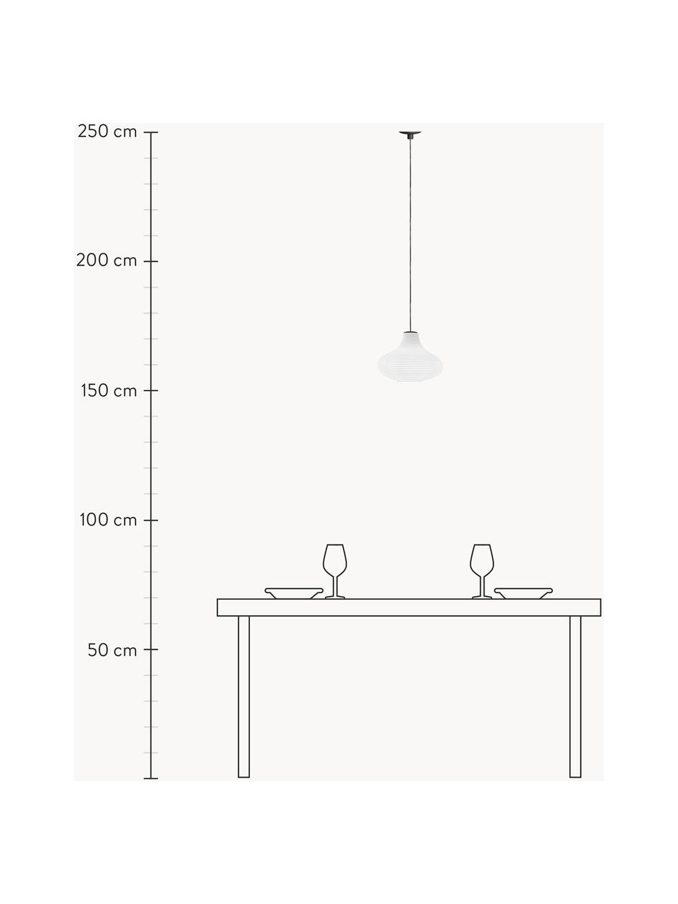 Mundgeblasene Pendelleuchte Emma, Lampenschirm: Glas, Weiß, Ø 26 x H 19 cm