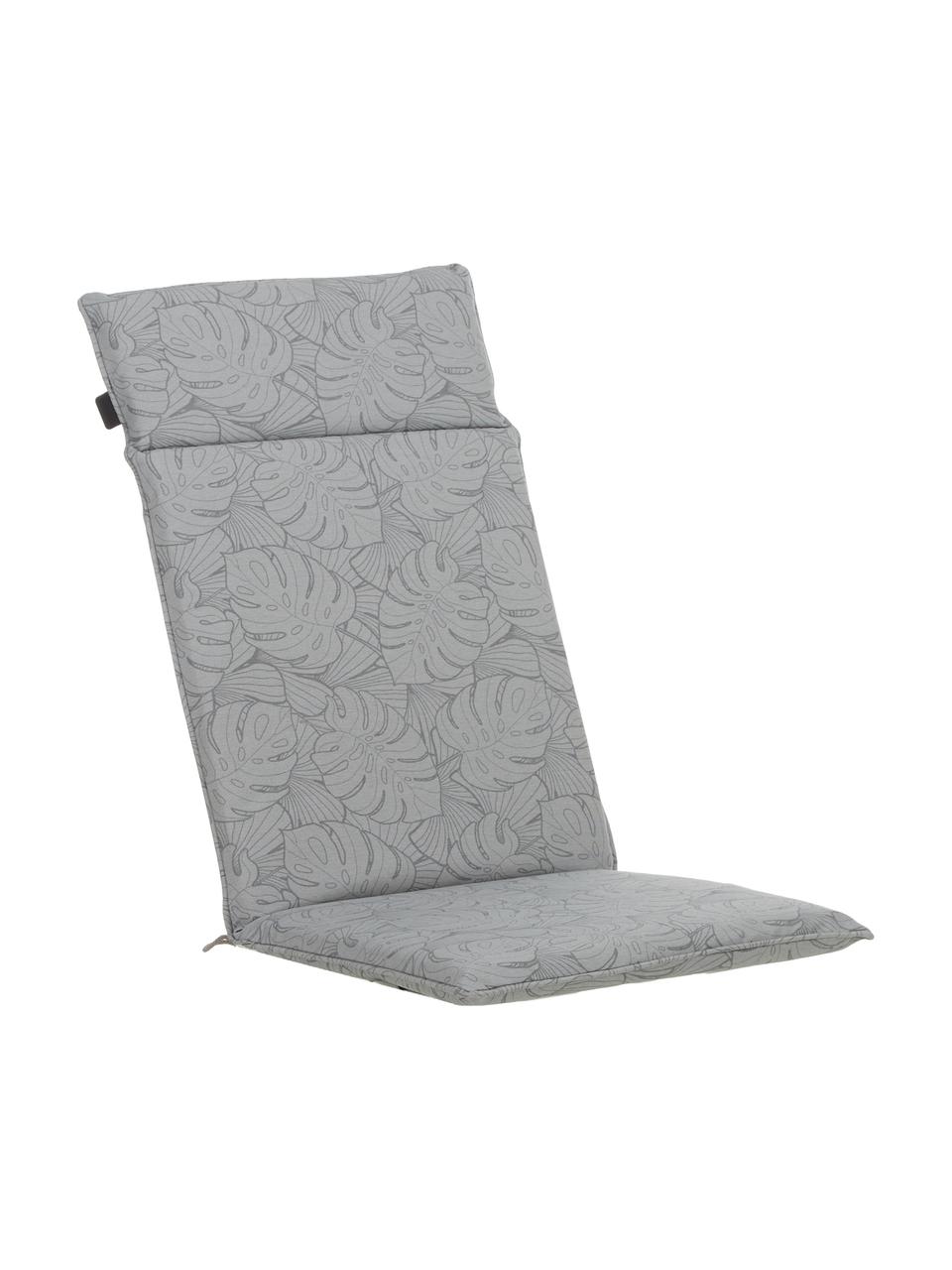 Cuscino sedia con schienale e stampa tropicale Palm, 50% cotone, 45% poliestere,
5% altre fibre, Grigio, Larg. 50 x Lung. 120 cm