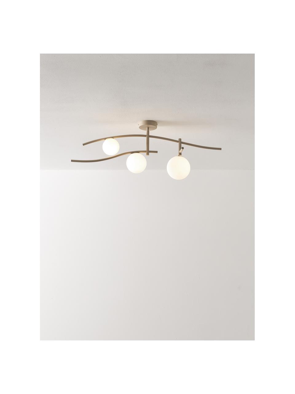 Veľká stropná lampa Nebo, Svetlobéžová, Š 80 x V 29 cm