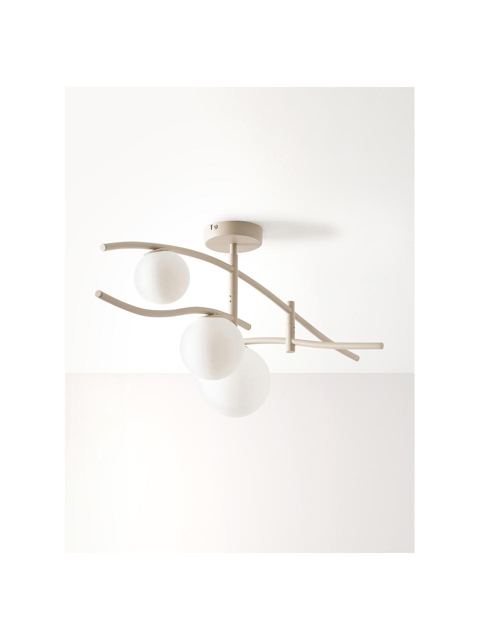 Veľká stropná lampa Nebo, Svetlobéžová, Š 80 x V 29 cm