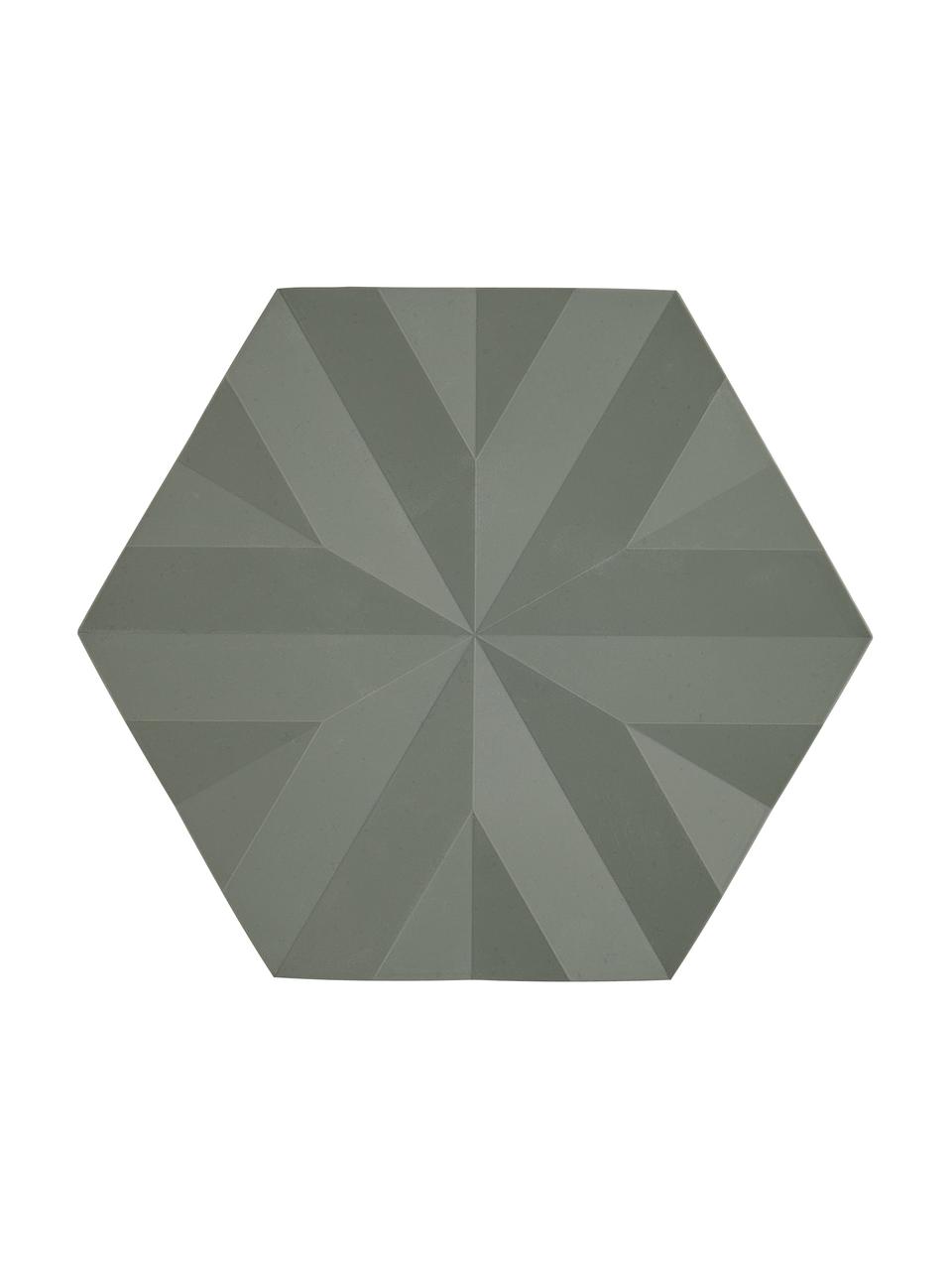 Topfuntersetzer Ori in Olivgrün, 2 Stück, Silikon, Olivgrün, 14 x 16 cm