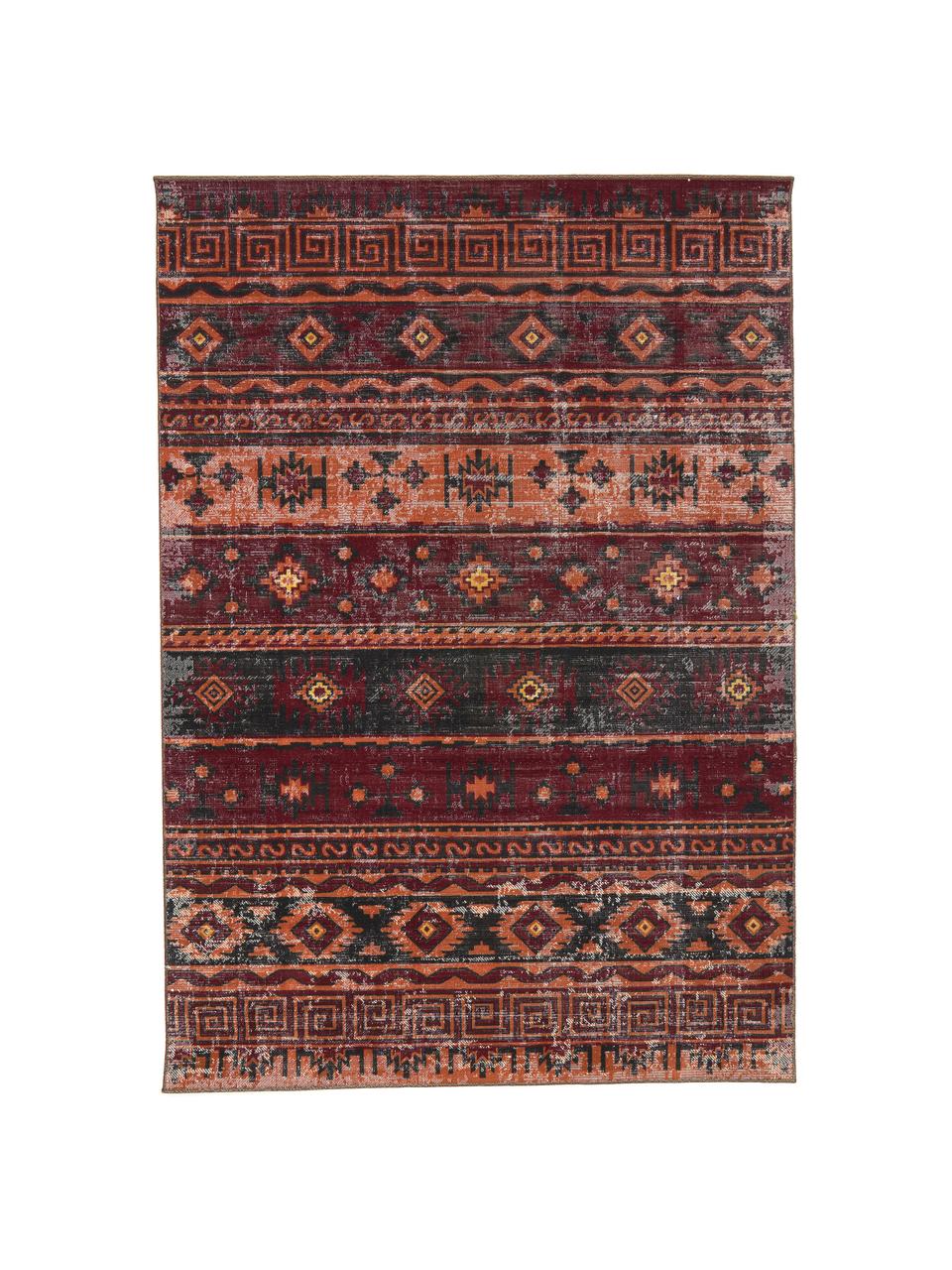 In- & outdoor vloerkleed Tilas Istanbul in donkerrood, Orient Style, 100% polypropyleen, Bruintinten, roodtinten, B 200 x L 290 cm (maat L)