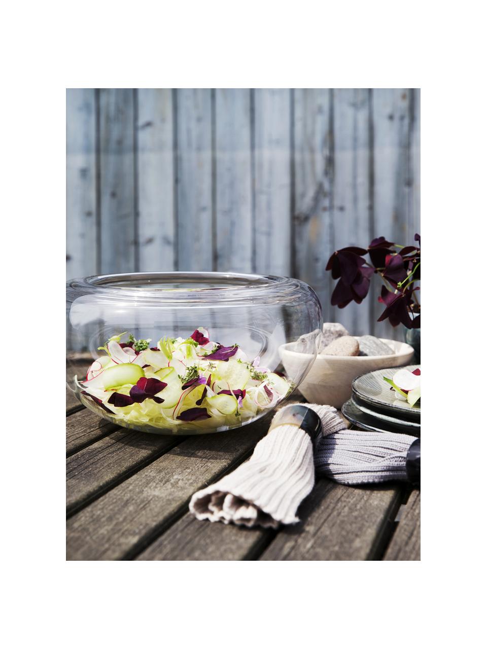 Mondgeblazen saladeschaal Provence, Mondgeblazen glas, Transparant, Ø 31 x H 18 cm