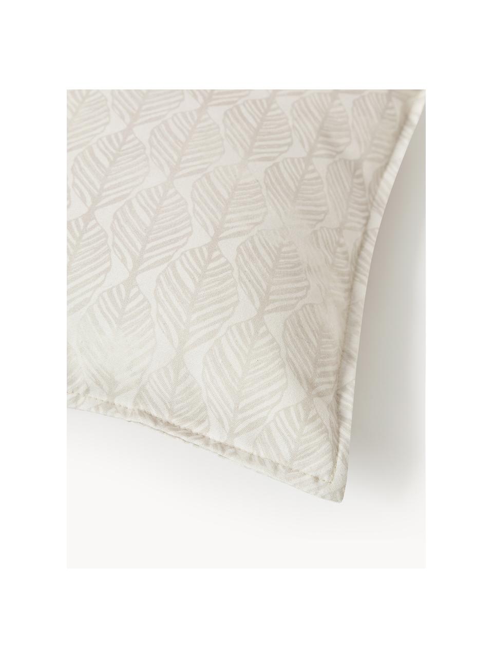 Housses de coussin avec motif graphique Armanda, lot de 2, 80 % polyester, 20 % coton, Beige clair, larg. 45 x long. 45 cm