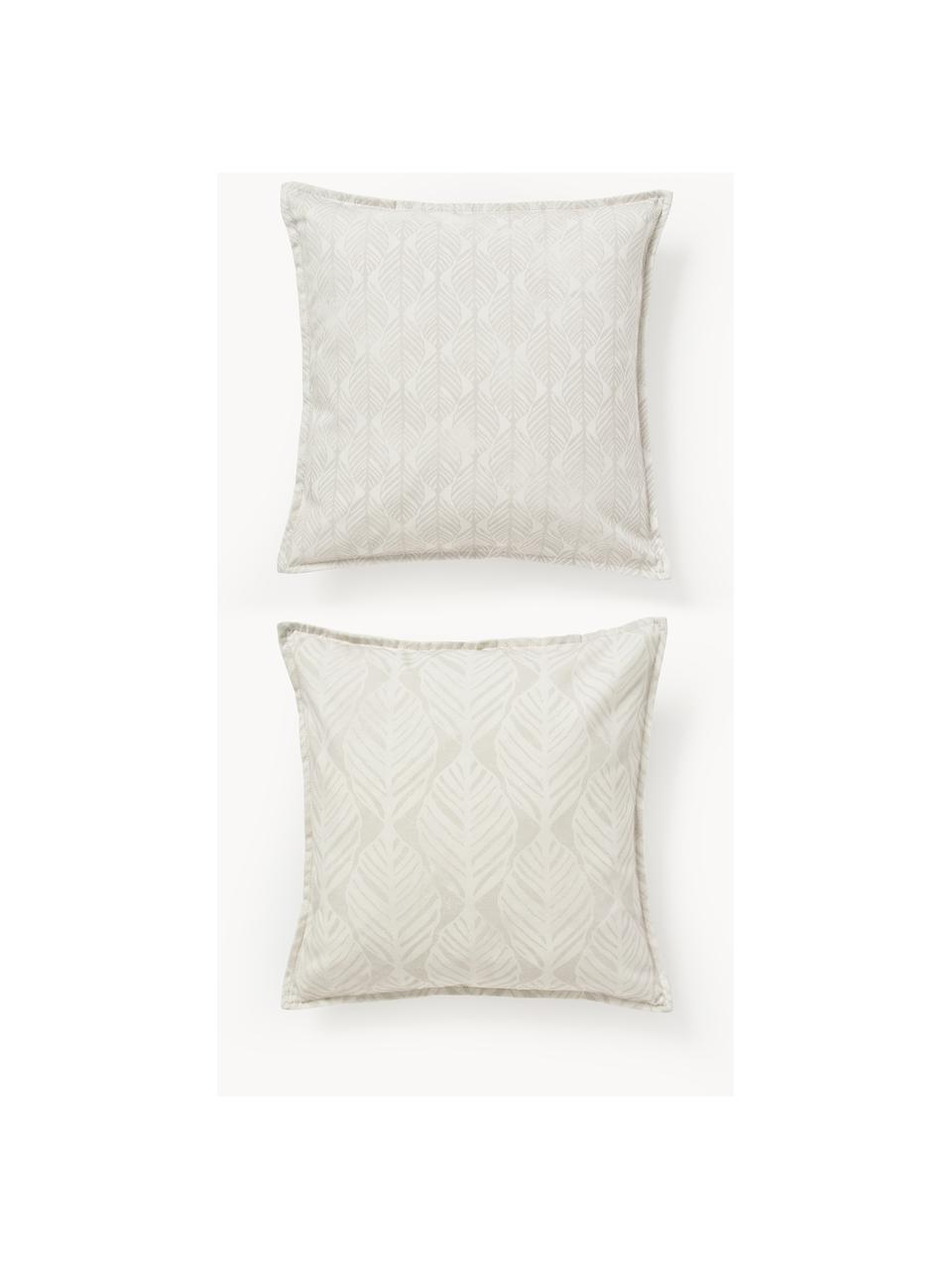 Housses de coussin avec motif graphique Armanda, lot de 2, 80 % polyester, 20 % coton, Beige clair, larg. 45 x long. 45 cm