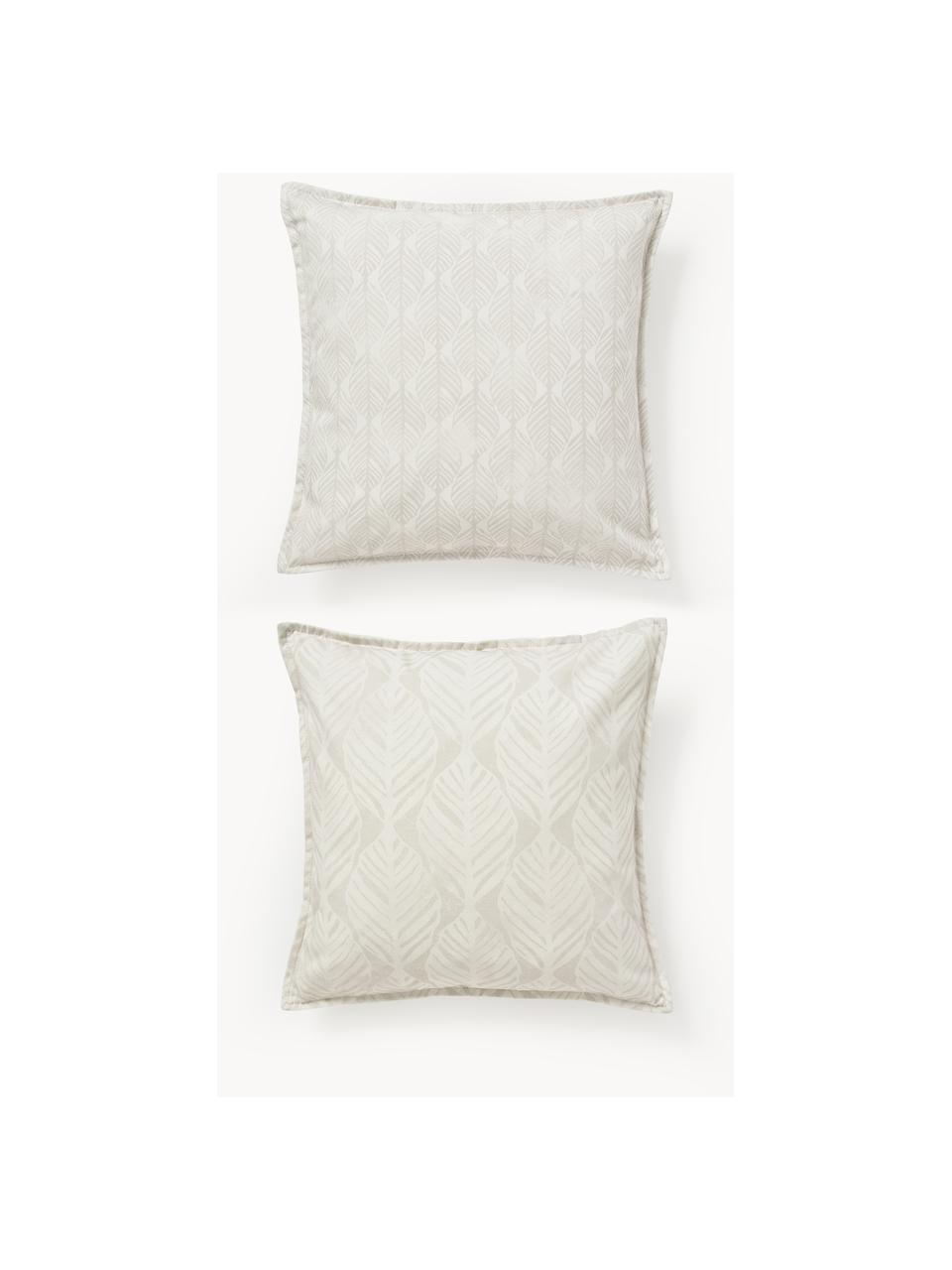Kussenhoezen Armanda met grafisch patroon, set van 2, 80% polyester, 20% katoen, Lichtbeige, B 45 x L 45 cm