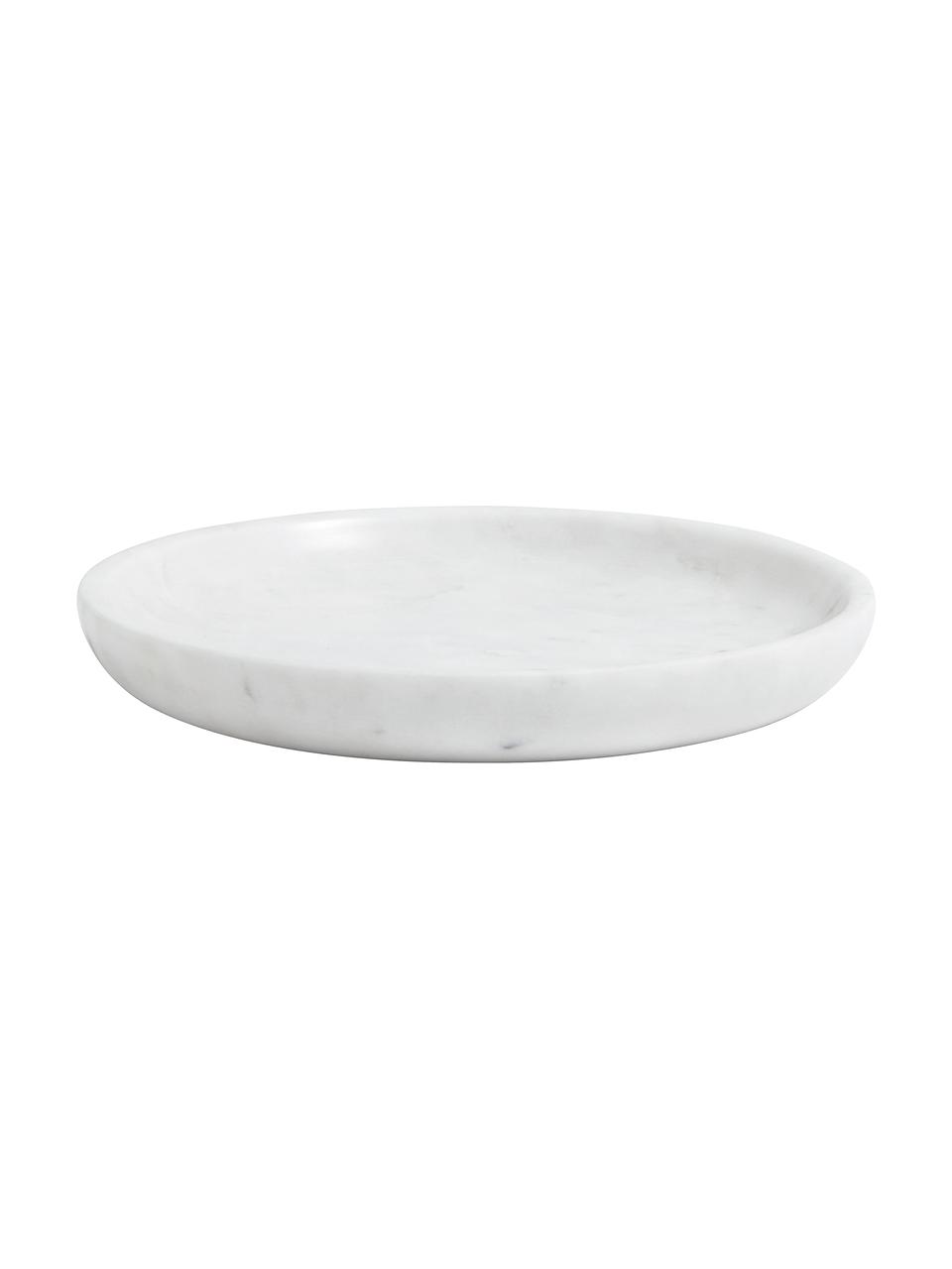 Malý mramorový dekorativní tác Lorka, Mramor, Bílá, mramorovaná, Ø 17 cm