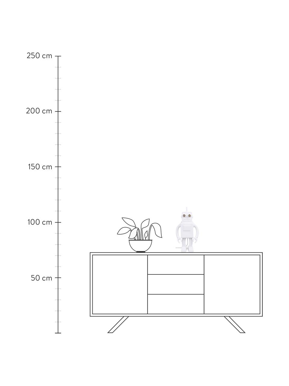 Lampada da tavolo a LED di design in porcellana Robot, Lampada: porcellana, Bianco, Larg. 21 x Alt. 41 cm