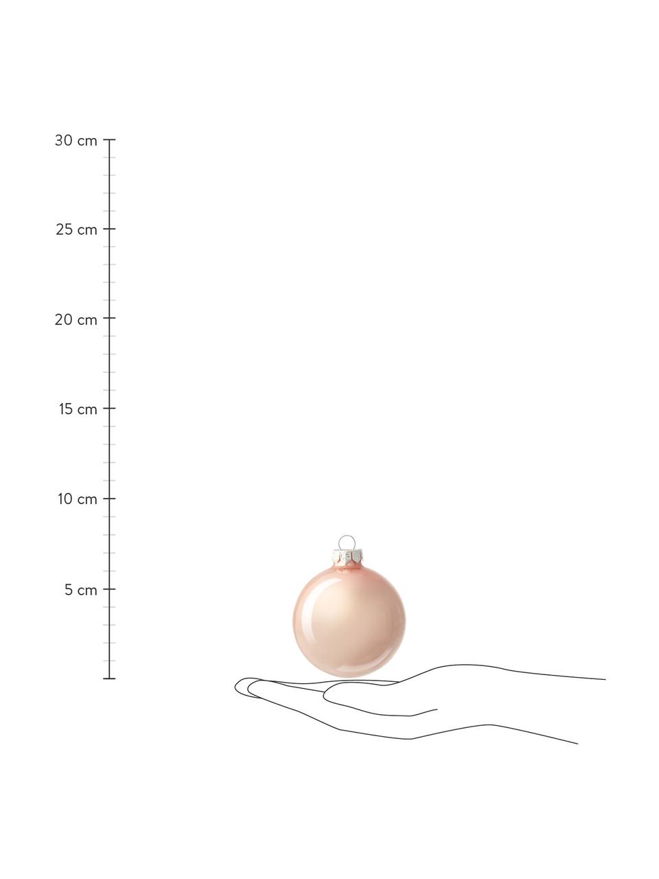 Komplet bombek Evergreen, Pudrowy różowy, Ø 8 cm, 6 szt.