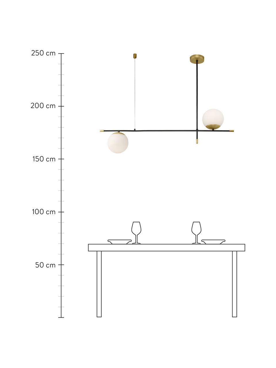 Velké designové závěsné svítidlo Nostalgia, Černá, zlatá, Š 95 cm, V 76 cm