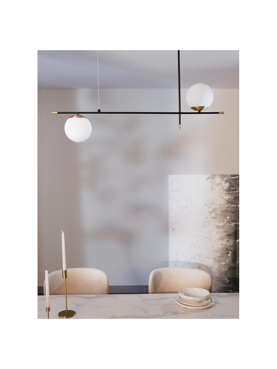 Velké designové závěsné svítidlo Nostalgia, Černá, zlatá, Š 95 cm, V 76 cm