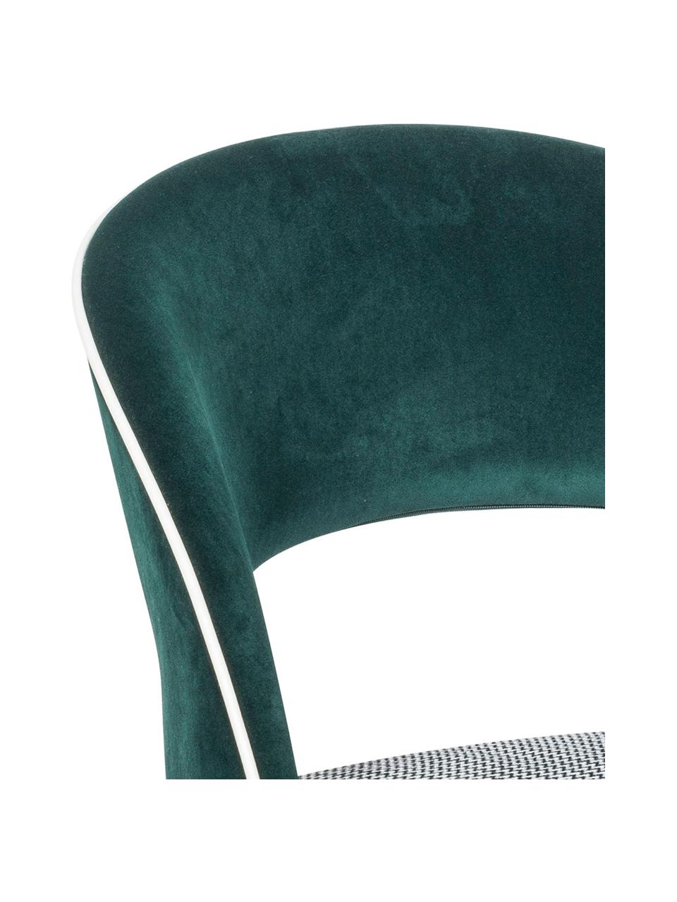 Silla tapizada London, Tapizado: terciopelo 100% poliéster, Verde, An 58 x F 60 cm