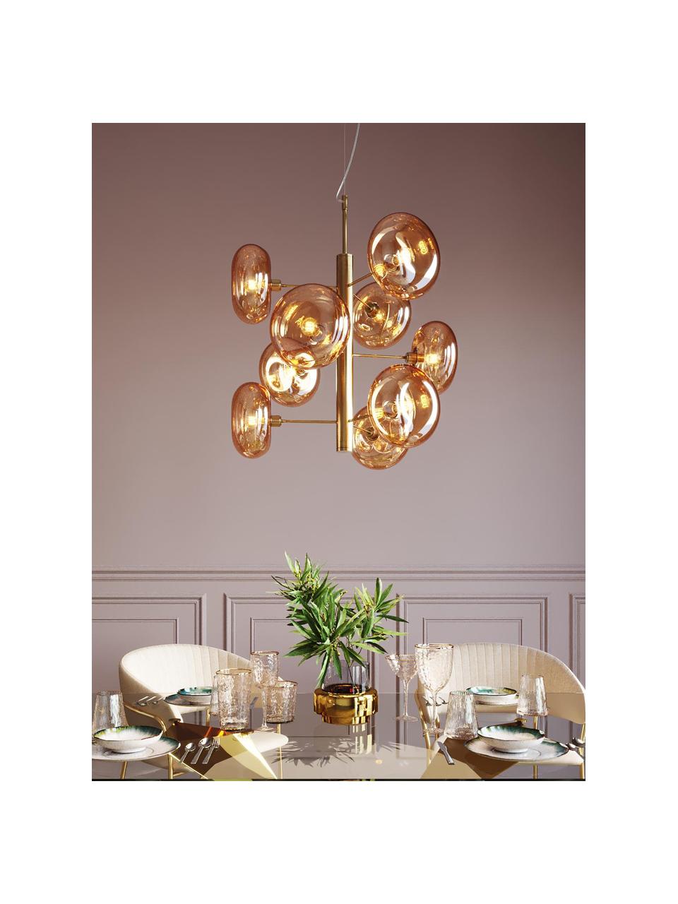 Lampa wisząca Headlight, Odcienie złotego, morelowy, Ø 53 x W 155 cm