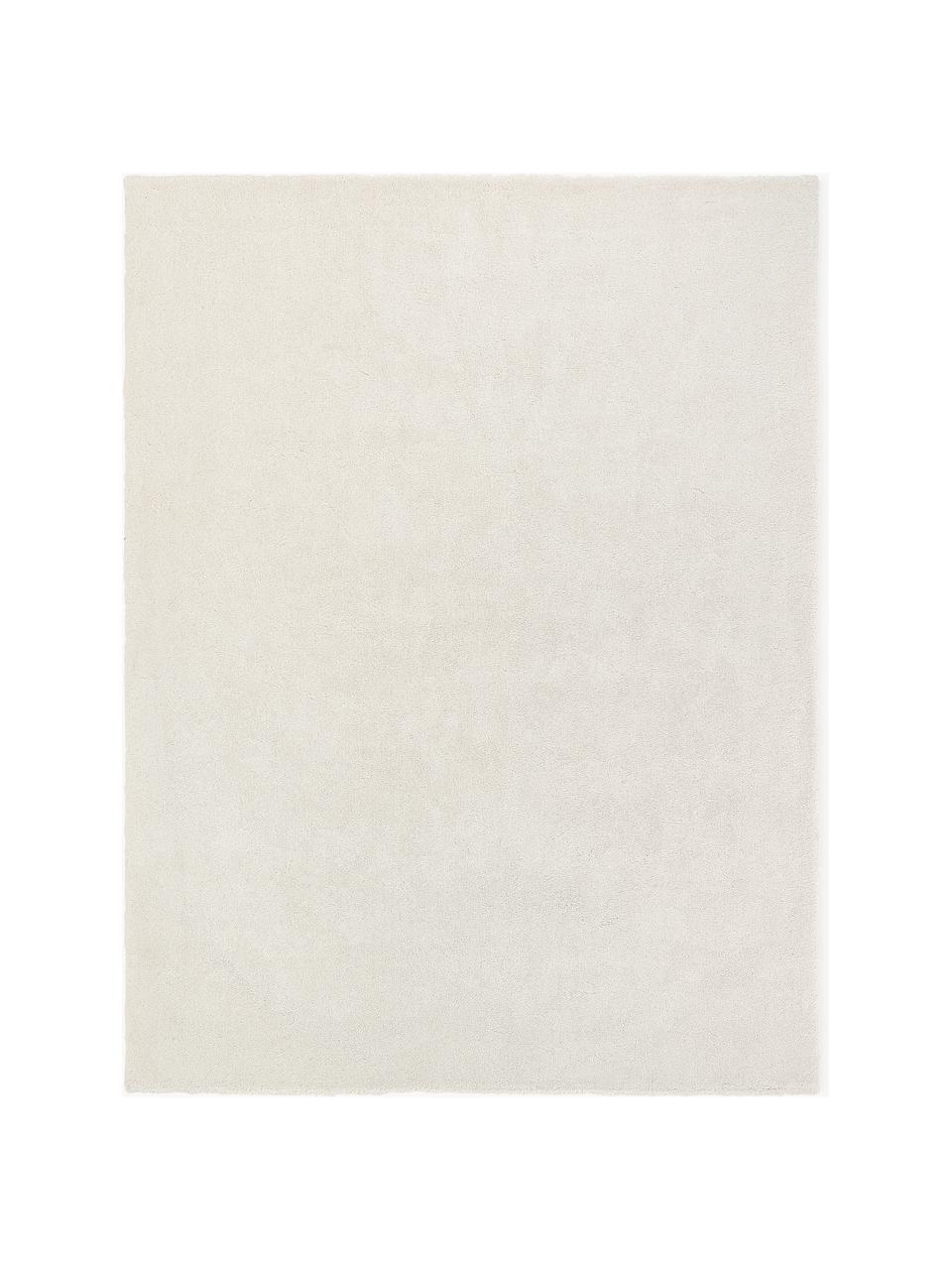 Flauschiger Hochflor-Teppich Leighton, Mikrofaser (100 % Polyester, GRS-zertifiziert), Off White, B 120 x L 180 cm (Grösse S)