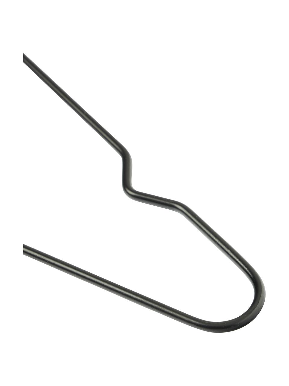 Cintres Cian, 12 pièces, Métal, Noir, larg. 40 x haut. 20 cm