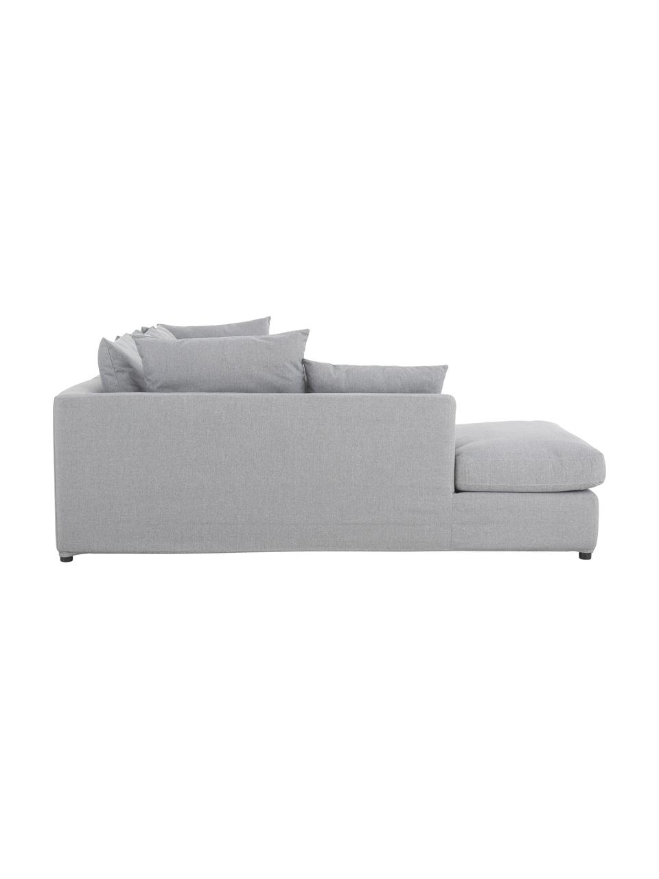Grand canapé d'angle Zach, Tissu gris, larg. 300 x prof. 213 cm, méridienne à gauche