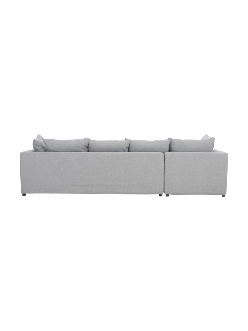 Grote hoekbank Zach, Bekleding: polypropyleen De slijtvas, Poten: kunststof, Geweven stof grijs, B 300 x D 213 cm, hoekdeel links